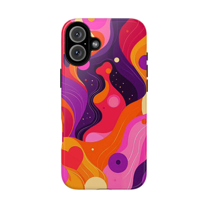 Love Vibes – Retro Abstract Groove Phone Case for iPhone, Google Pixel, Samsung