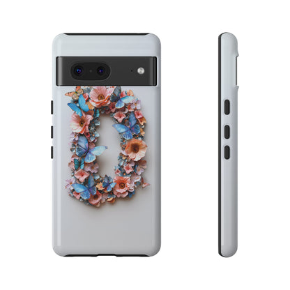 Floral Letter D Phone Case – Personalized Aesthetic Cover for iPhone, Samsung & Google Pixel