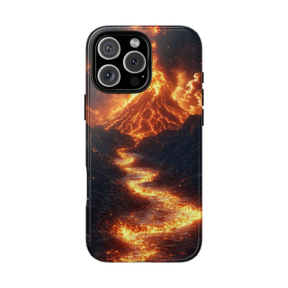 Erupting Volcano Lava Flow Phone Case for iPhone, Samsung & Pixel
