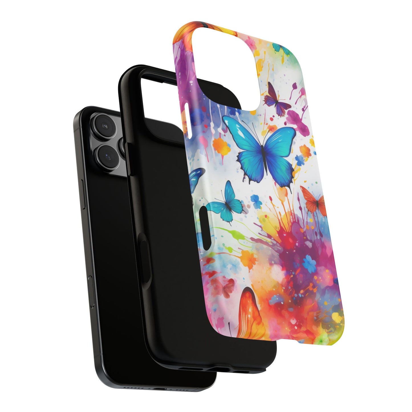 Vibrant Watercolor Butterfly Mobile Case