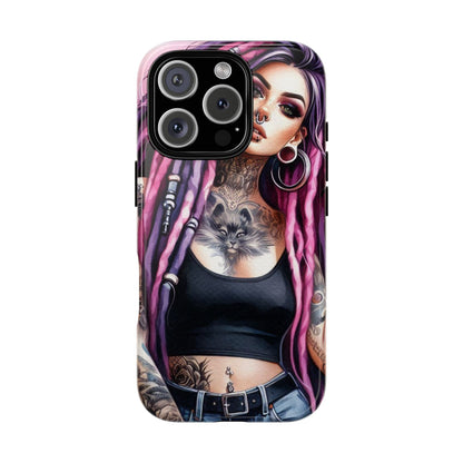 Tattooed Rebel – Gothic Cat Spirit Mobile Cover