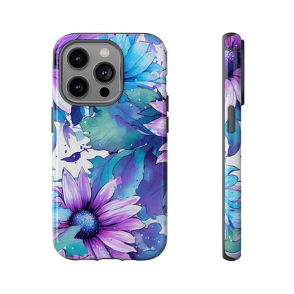 Dreamy Blue & Purple Floral Watercolor Mobile Case