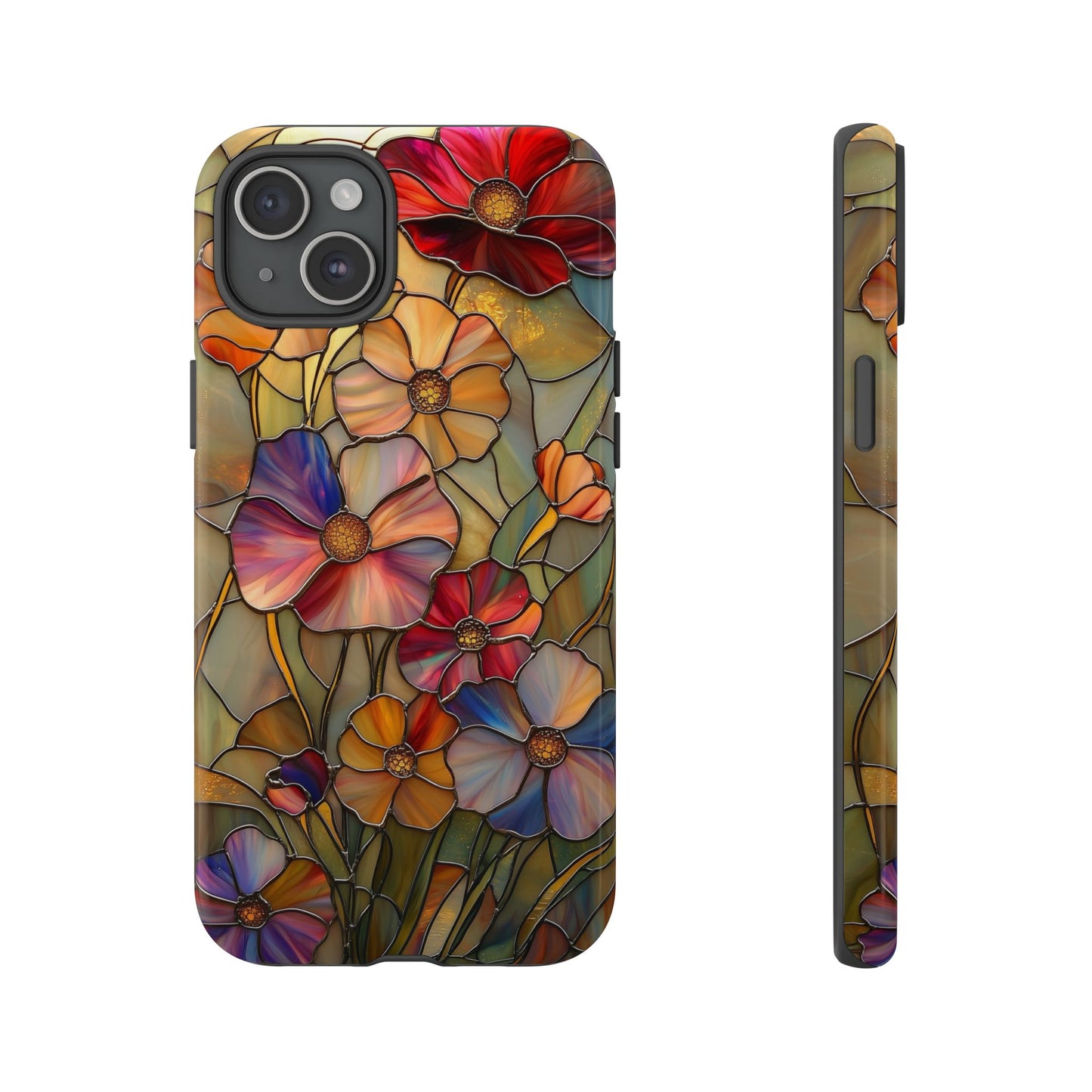 Whispers of Spring – Stained Glass Wildflower Phone Case for iPhone, Samsung & Pixel