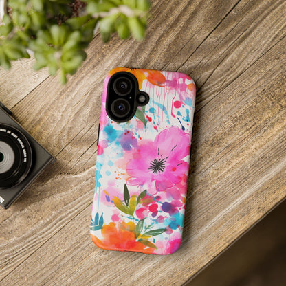 Vibrant Watercolor Floral Phone Case – Artistic & Colorful Design