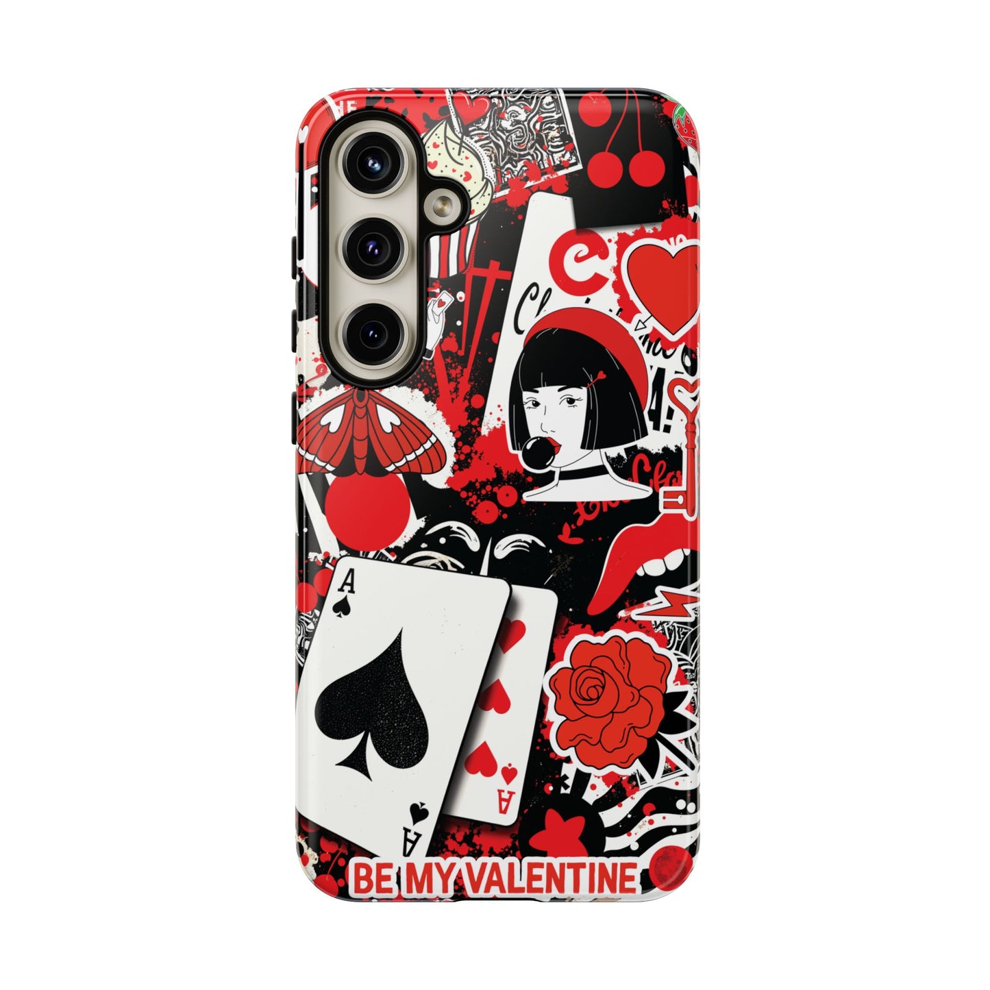 Bold Red & Black Ace Card Phone Case