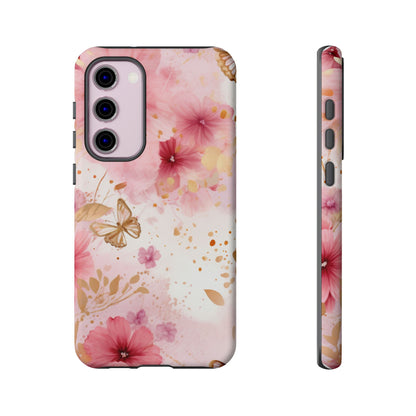 Blush Elegance Floral Mobile Case