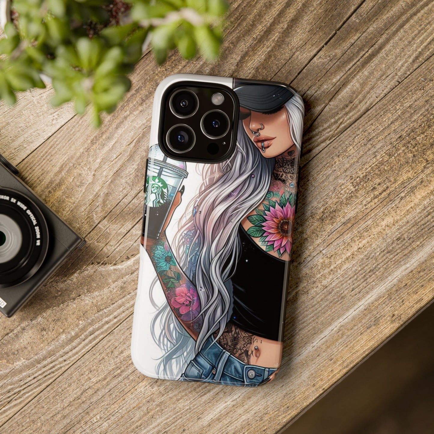 Tattooed Coffee Queen – Edgy Urban Aesthetic Mobile Cover