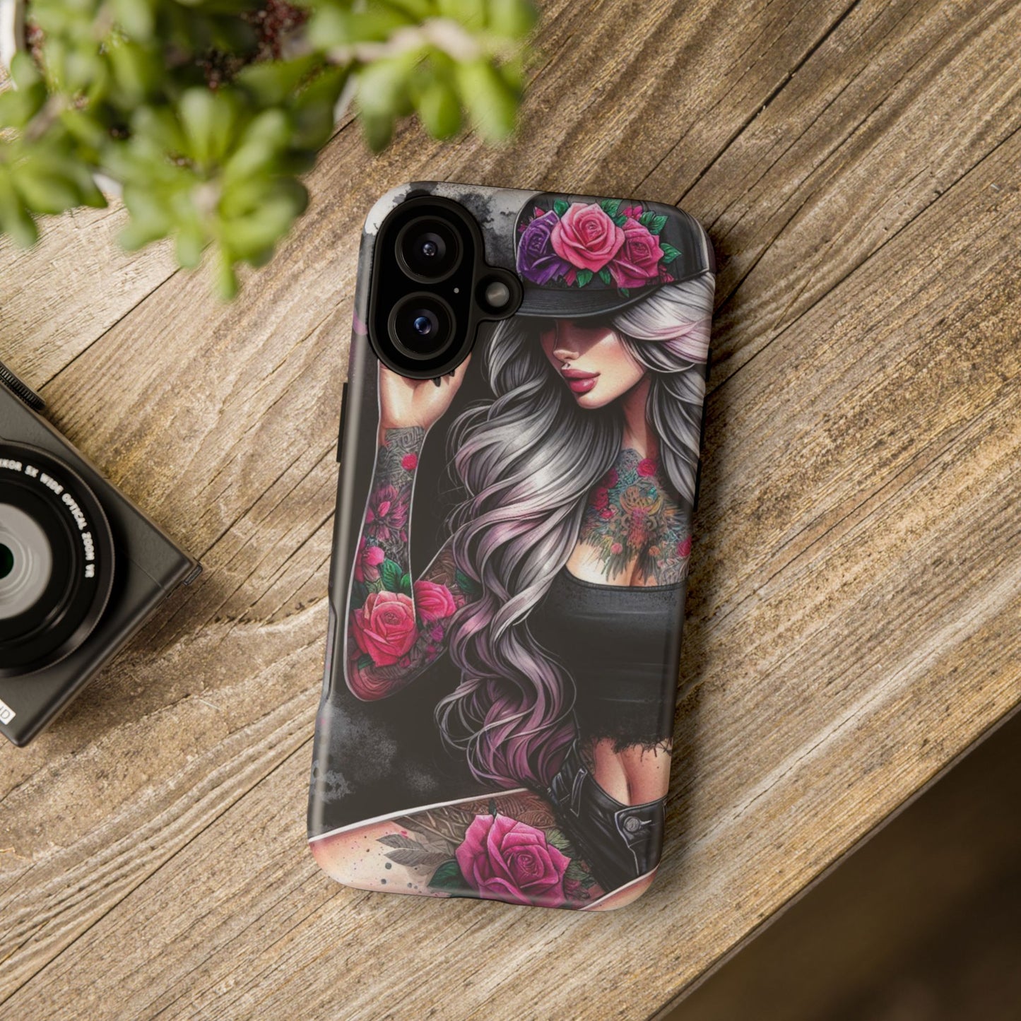 Ink & Roses – Edgy Floral Rebel Mobile Cover