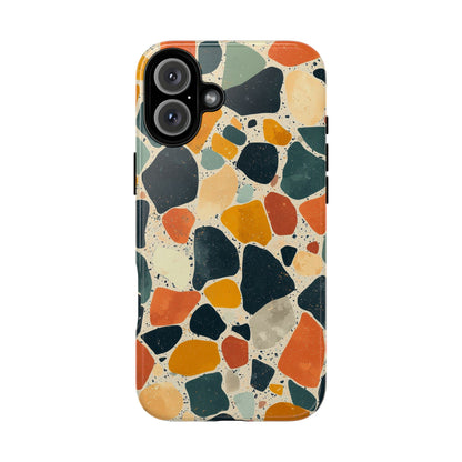 Terracotta & Teal Terrazzo Phone Case for iPhone, google Pixel & Samsung