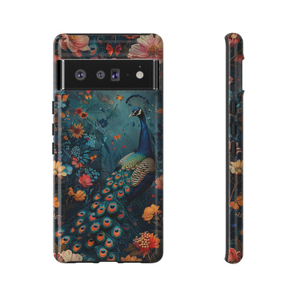 Floral Peacock Birds Phone Case – Cute & Protective Cover for iPhone, Samsung & Google Pixel