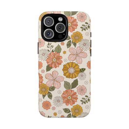 Retro Floral Phone Case - Vintage Aesthetic for iPhone, Samsung & Google Pixel
