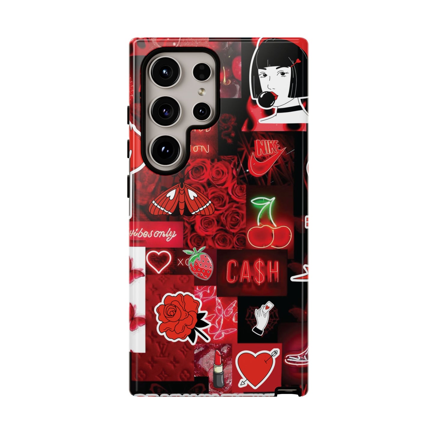 Red Pop Art Neon Vibes Phone Case