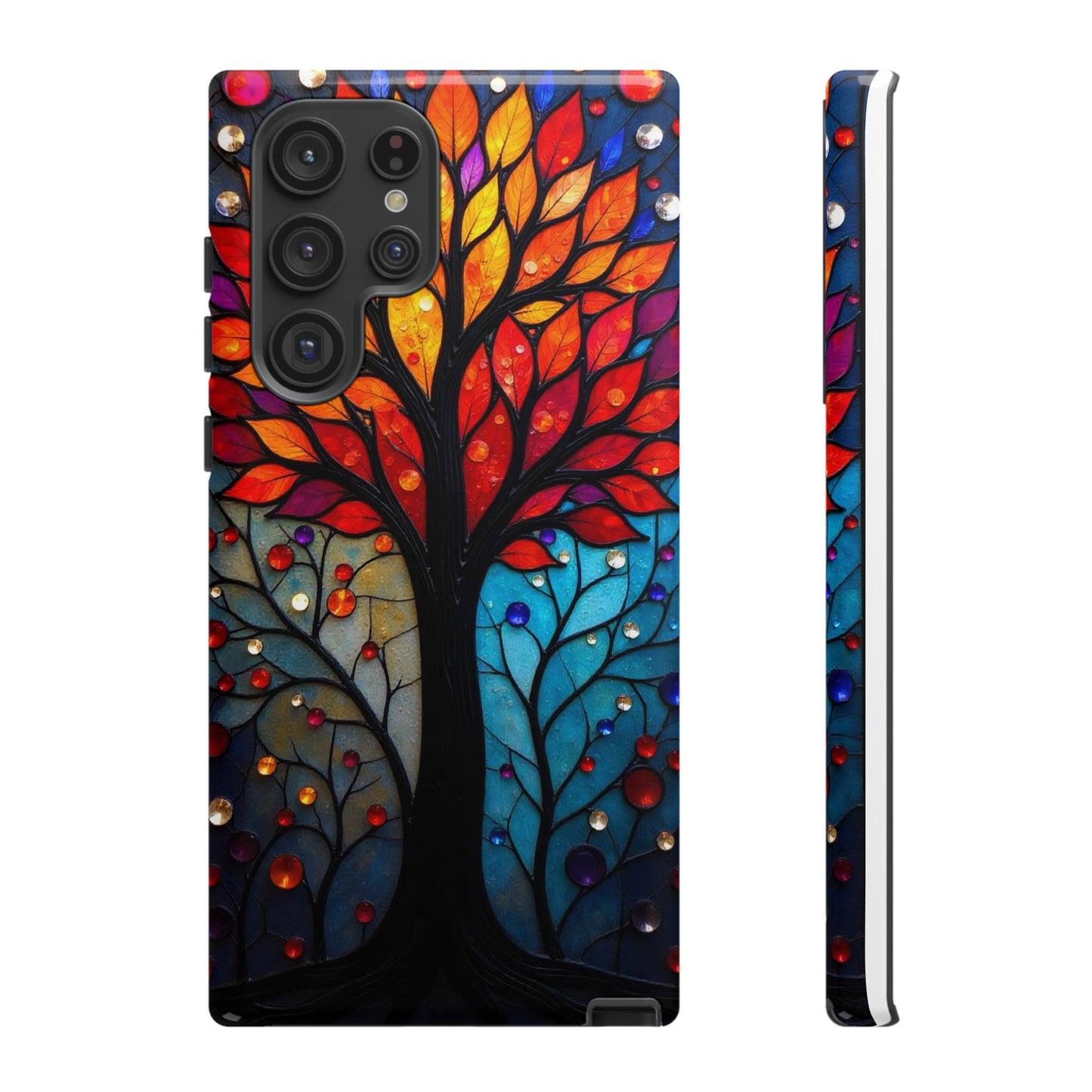 Stained Glass Tree: Vibrant Elegance for Your Case