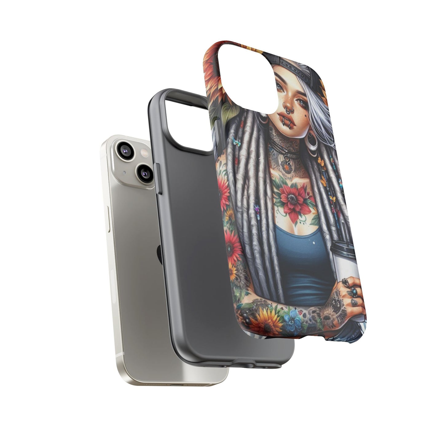 Sunflower Queen – Boho Rebel Tattoo Mobile Cover