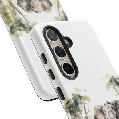 Serene Jungle Elephant Mobile Cover – Watercolor Wildlife Design