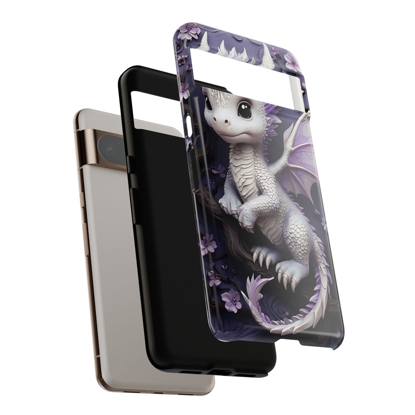 Charming Young Dragon on a Branch Phone Case Design