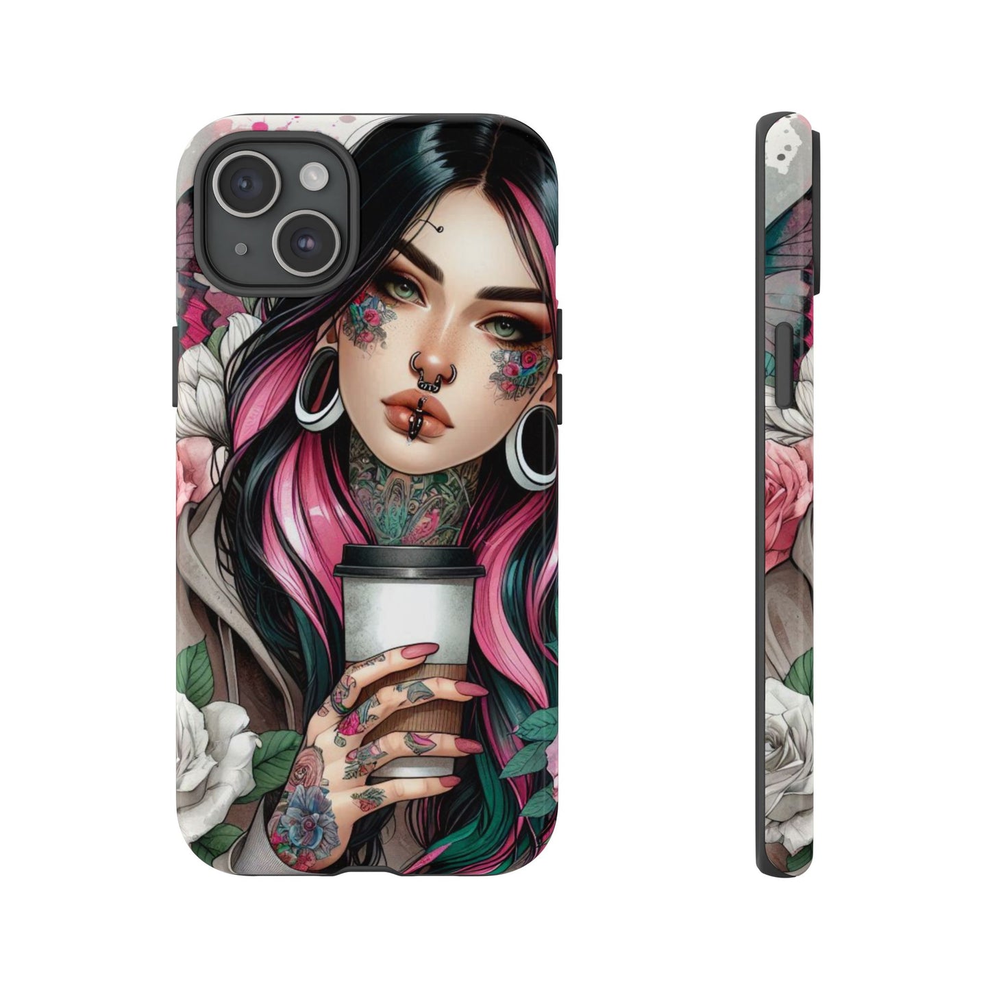 Tattooed Coffee Lover Art Mobile Case