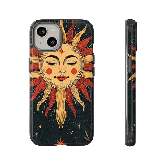Boho Cosmic Sun Phone Case for iPhone, Pixel & Samsung