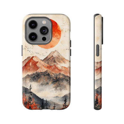 Boho Mountain Sunrise Phone Case for iPhone, Pixel & Samsung