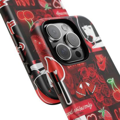 Red Pop Art Neon Vibes Phone Case