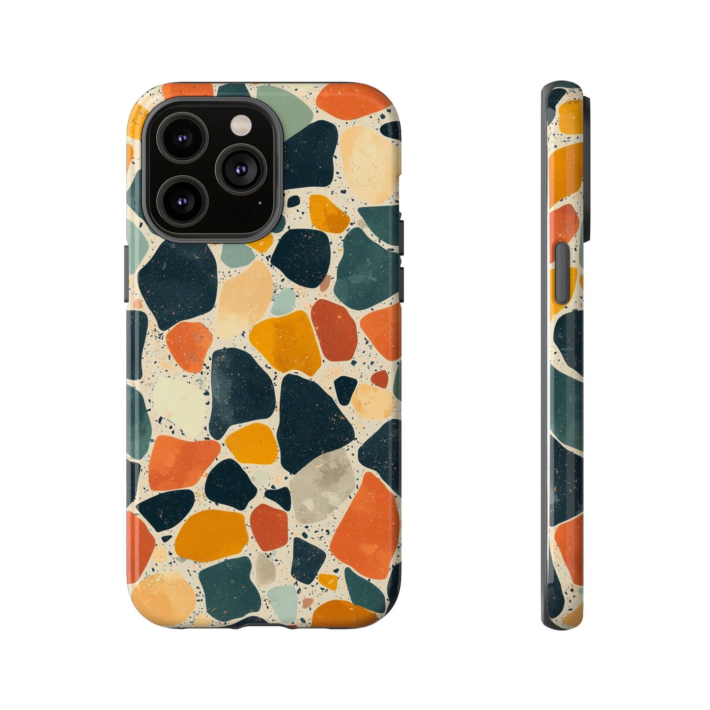 Terracotta & Teal Terrazzo Phone Case for iPhone, google Pixel & Samsung