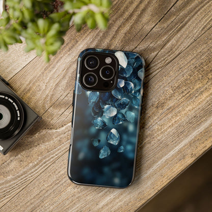 Blue Crystal Aesthetic Phone Case for iPhone, Google Pixel, Samsung