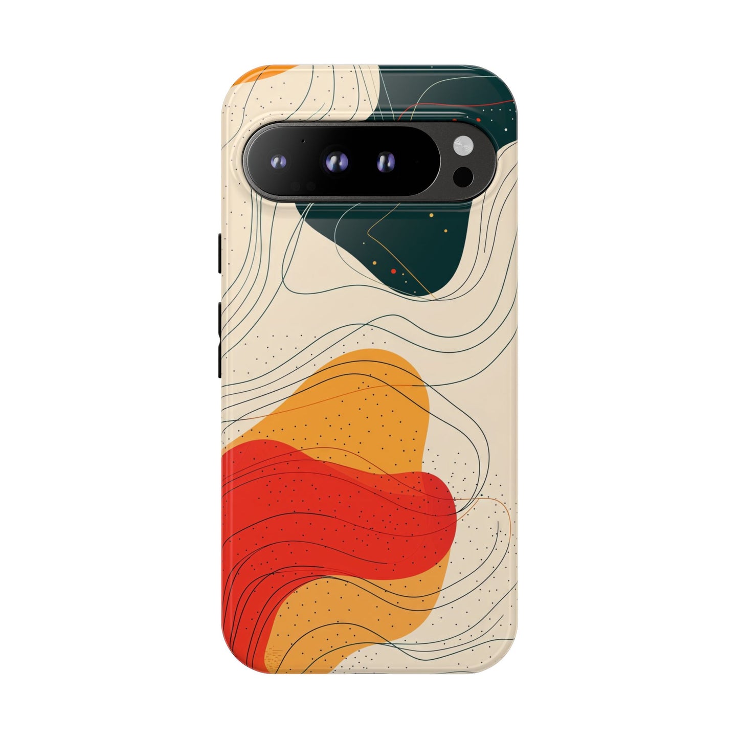 Wavy Vibes Abstract Phone Case – Bold Retro Design for iPhone, Samsung & Pixel