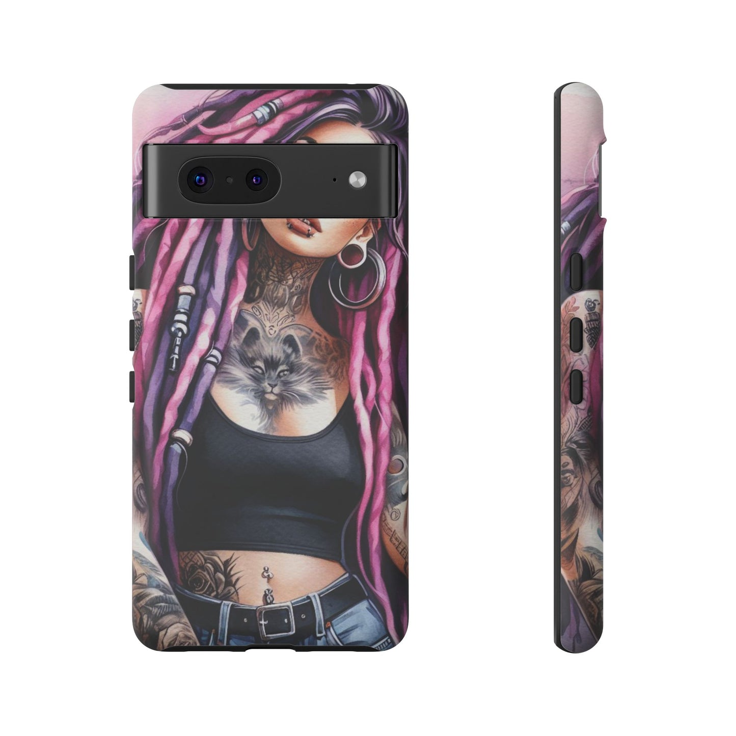 Tattooed Rebel – Gothic Cat Spirit Mobile Cover