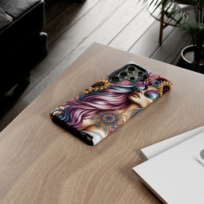 Bohemian Sunflower Queen – Retro Floral Fantasy Mobile Cover
