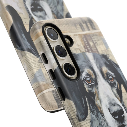 Rustic Dog Portrait – Vintage Collage Style
