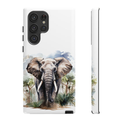Majestic Watercolor Elephant Mobile Cover – Artistic Wildlife Design