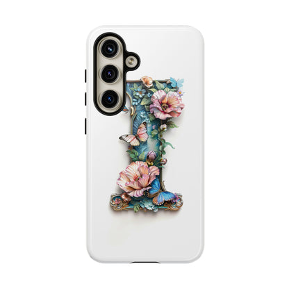 Floral Letter I Phone Case – Personalized Aesthetic Cover for iPhone, Samsung & Google Pixel