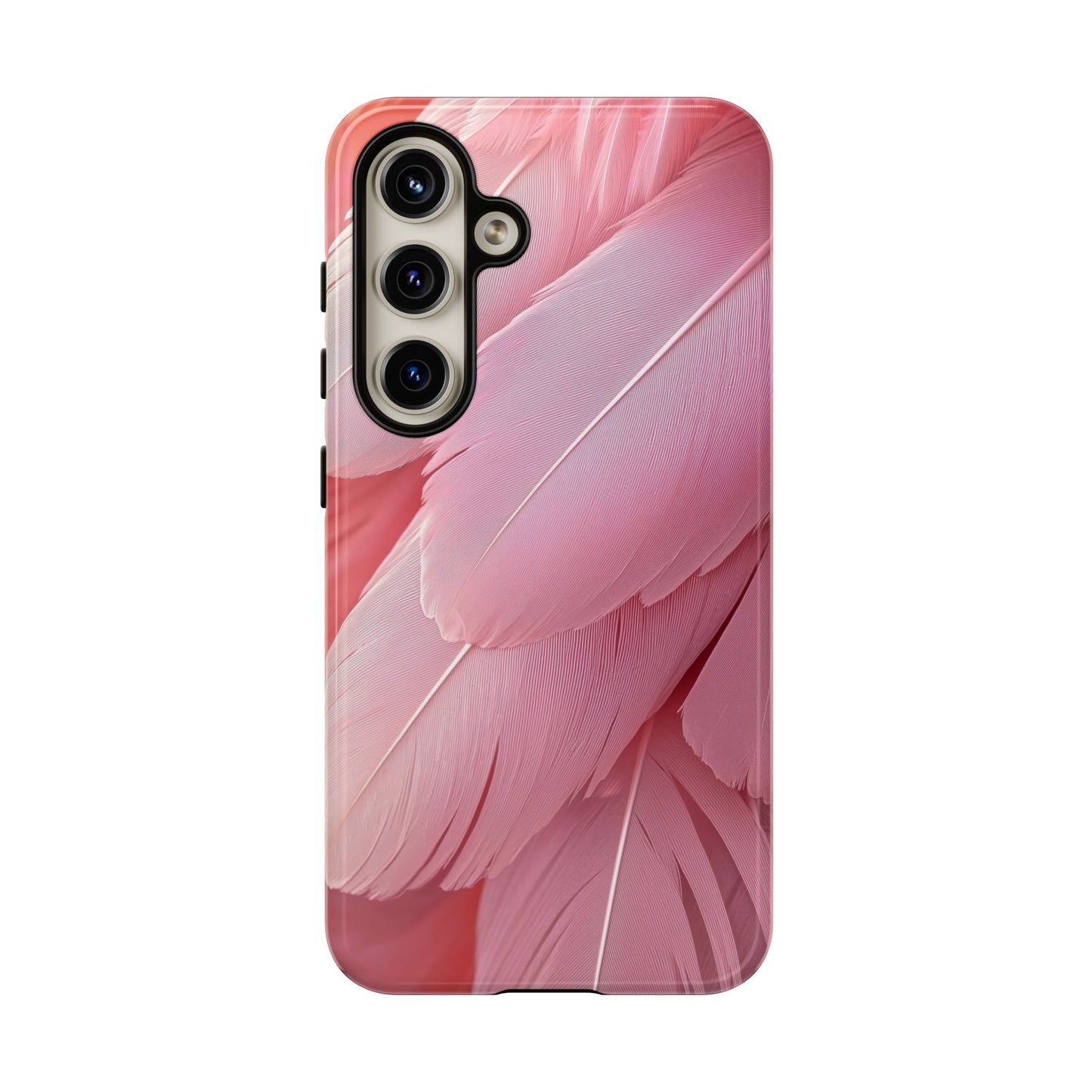 Blush Flamingo Feather Phone Case for iPhone, Samsung & Google Pixel