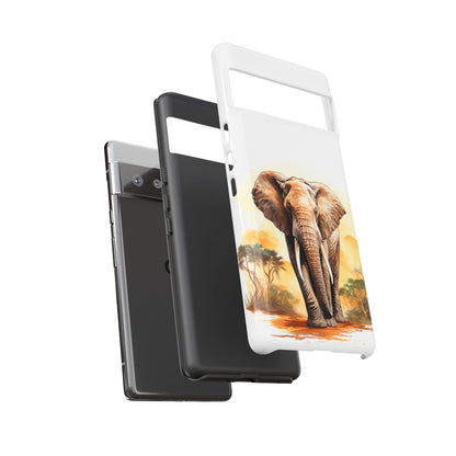 Safari Elephant Watercolor Mobile Cover – Majestic Wildlife Art
