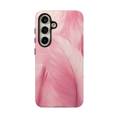 Soft Pink Flamingo Feather Phone Case for iPhone, Samsung & Google Pixel