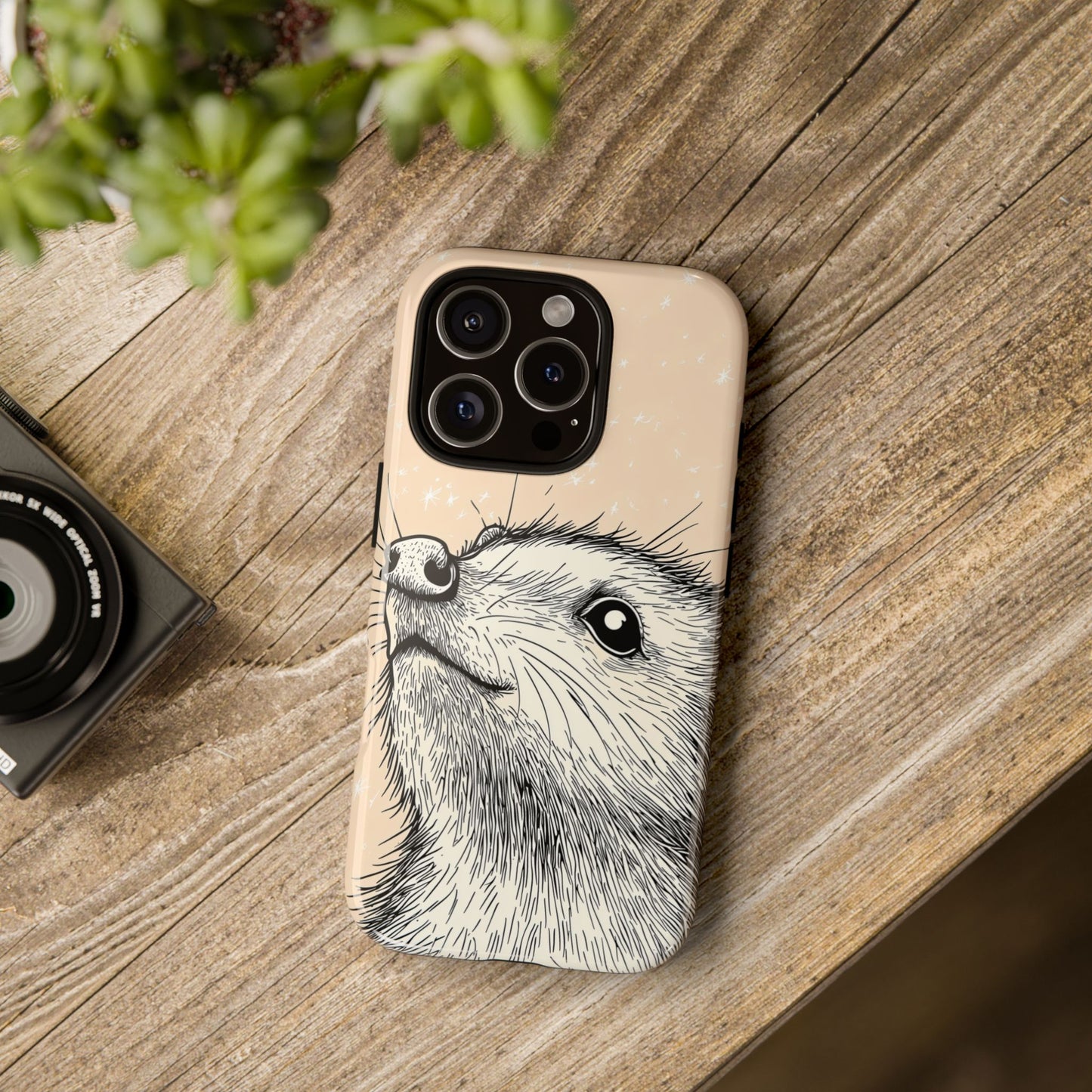Starlit Wonder: Curious Critter in the Cosmos Phone Case for iPhone, Samsung & Pixel