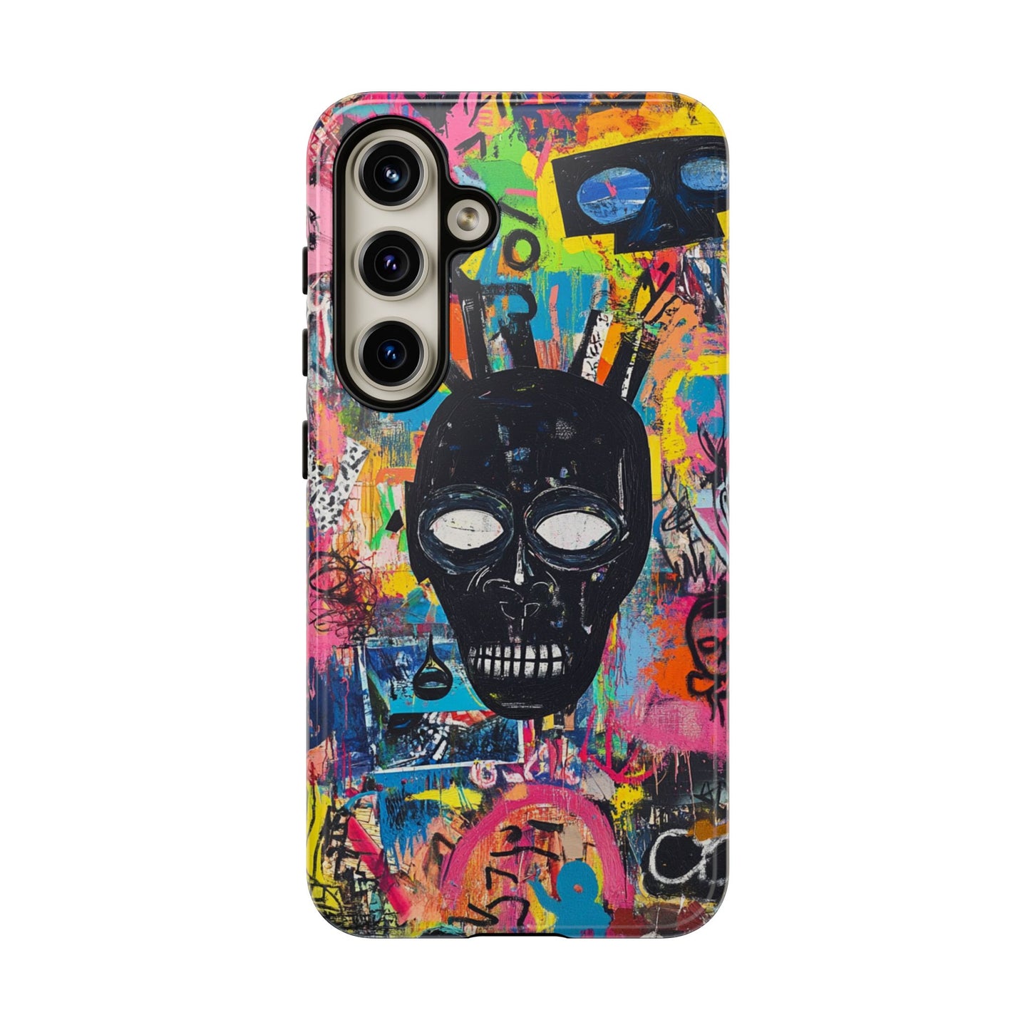 Street Art Phone Case – Basquiat-Inspired Phone Cover– Bold, Graffiti-Inspired Cover - iPhone, Samsung & Google Pixel Cover - Artistic Painting Case, Art Lover Gift