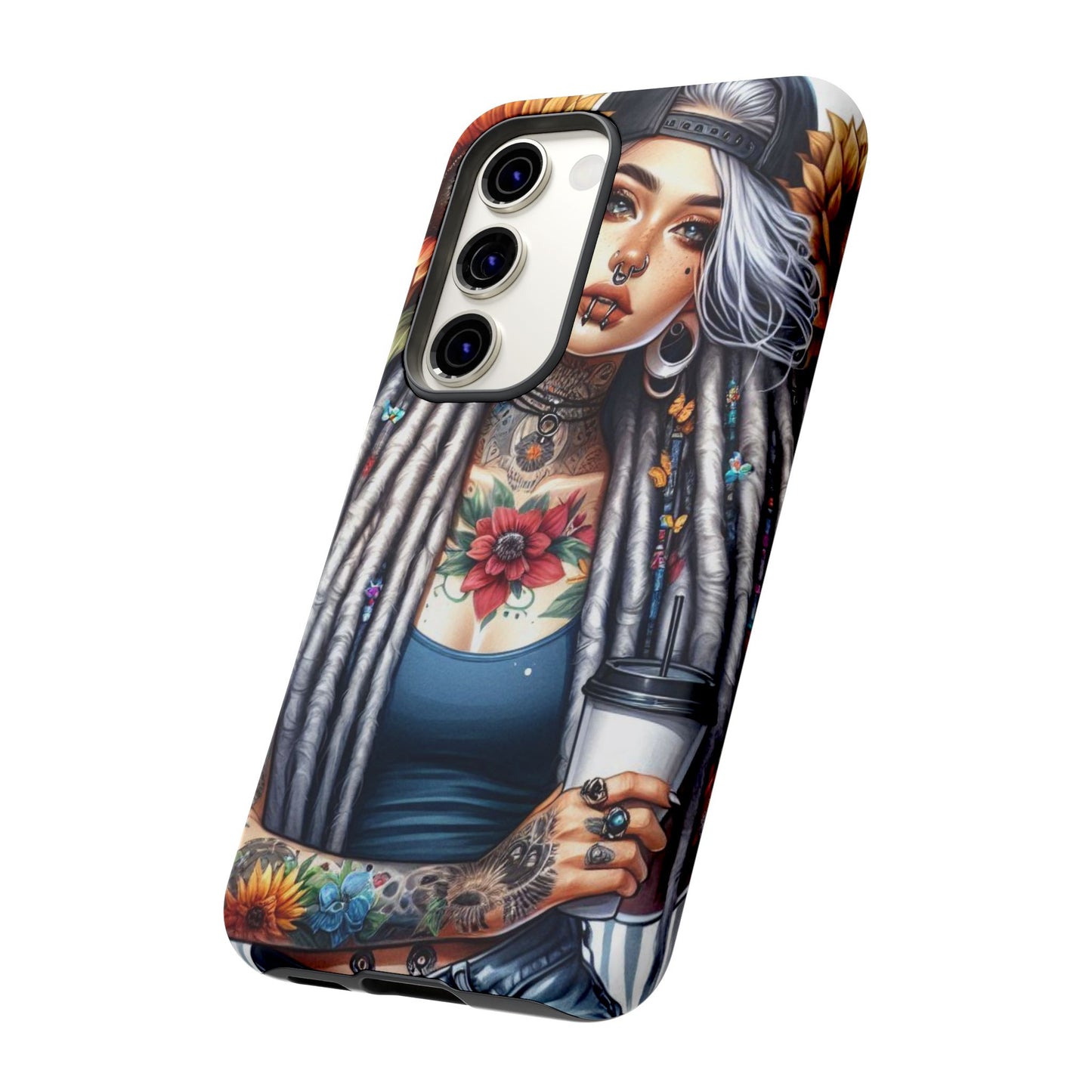 Sunflower Queen – Boho Rebel Tattoo Mobile Cover
