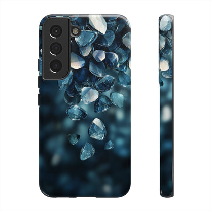 Blue Crystal Aesthetic Phone Case for iPhone, Google Pixel, Samsung