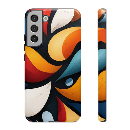 Petal Drift – Modern Abstract Leaf Pattern Phone Case for iPhone, Samsung & Pixel