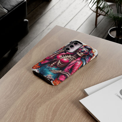 Neon Bones – Retro Skeleton & Vibrant Punk Aesthetic Mobile Cover