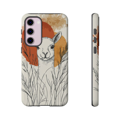 Hello Sunshine: The Llama in the Tall Grass Phone Case for iPhone, Samsung & Pixel
