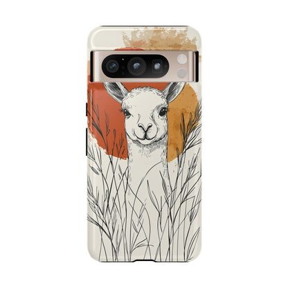 Hello Sunshine: The Llama in the Tall Grass Phone Case for iPhone, Samsung & Pixel
