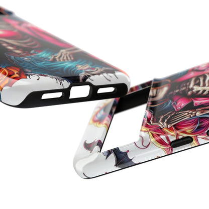 Neon Bones – Retro Skeleton & Vibrant Punk Aesthetic Mobile Cover