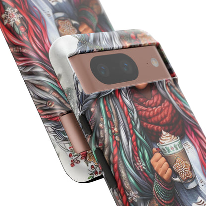 Boho Winter Queen – Cozy Dreads & Holiday Vibes Mobile Cover