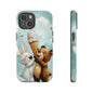 Bear & Bunny Ice Cream Delight - Cute Anime Phone Case for iPhone, Samsung, Google Pixel