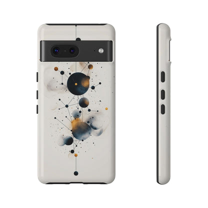 Cosmic Connect – Orbital Geometry Abstract Phone Case for iPhone, Google Pixel, Samsung