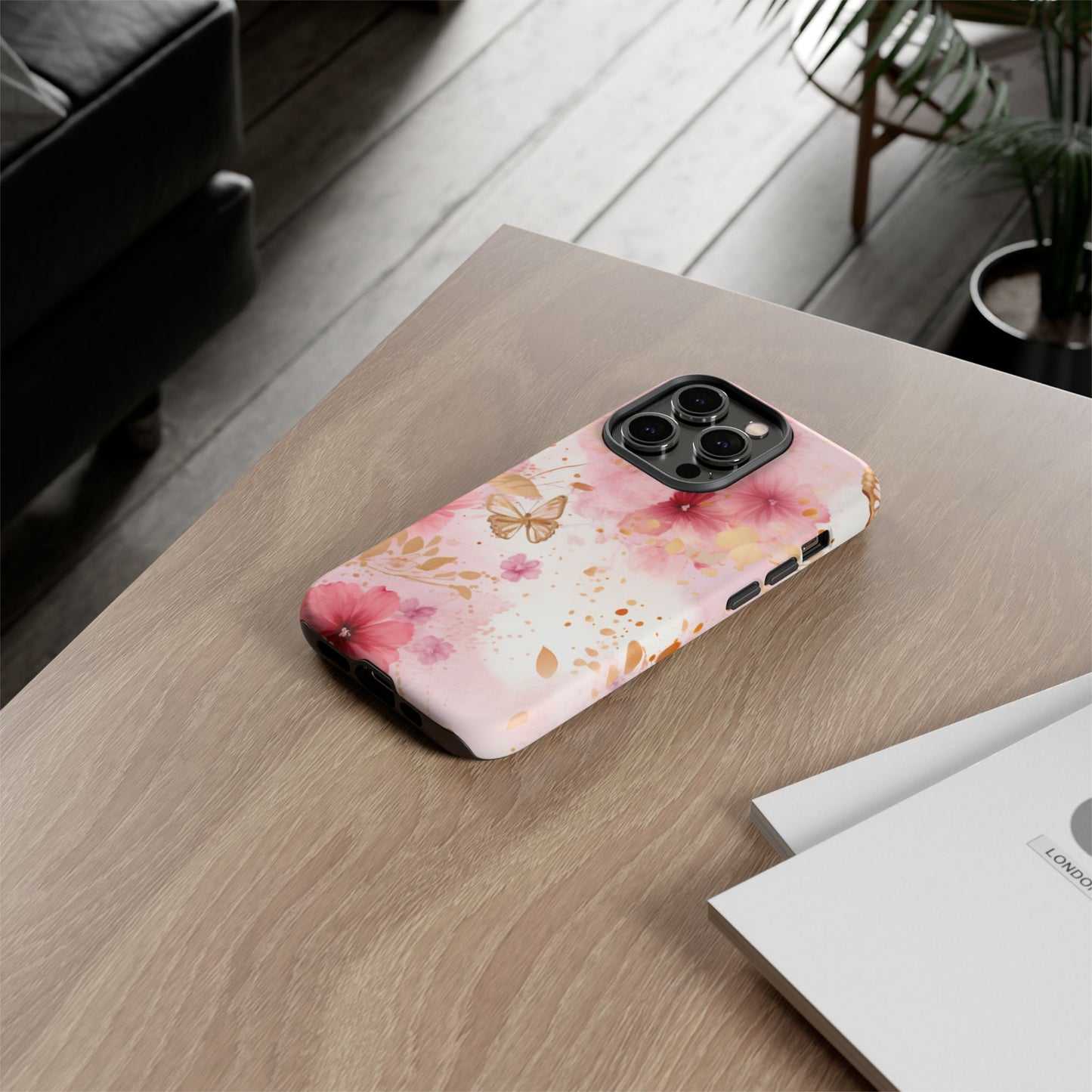 Blush Elegance Floral Mobile Case