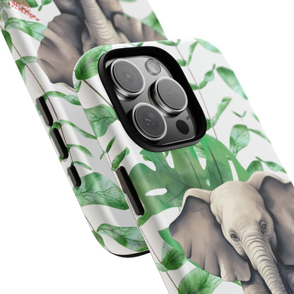 Cute Baby Elephant Mobile Cover – Floral & Tropical Aesthetic