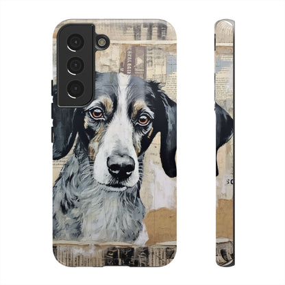Rustic Dog Portrait – Vintage Collage Style